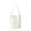 Betsy & Floss Women's Neutrals Lecco Leather Bucket Bag In Cream In Multi