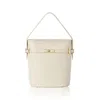 Betsy & Floss Women's Neutrals Sora Large Leather Bucket Bag In Cream In Multi