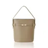 Betsy & Floss Women's Neutrals Sora Large Leather Bucket Bag In Light Taupe In Black