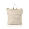 Betsy & Floss Women's Neutrals Tivoli Leather Backpack Or Shoulder Bag In Cream In Multi