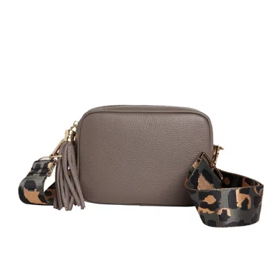 Betsy & Floss Women's Neutrals Verona Crossbody Tassel Cinder Bag With Dark Leopard Strap In Black/yellow