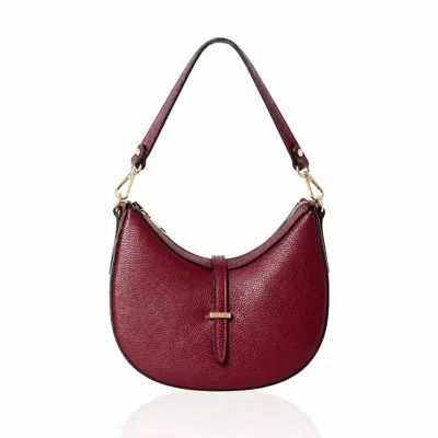 Betsy & Floss Women's Pienza Crescent Bag -with Two Straps In Red Plum