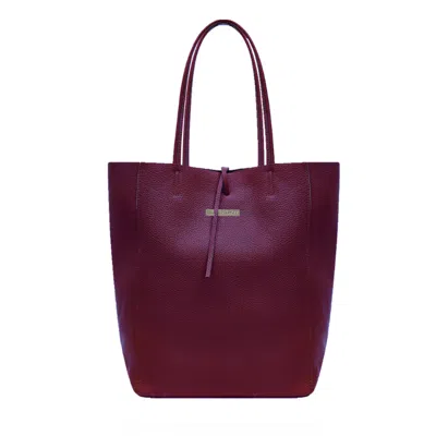 Betsy & Floss Women's Pink / Purple Milan Tote Bag In Burgundy With Silver Hardware In Pink/purple
