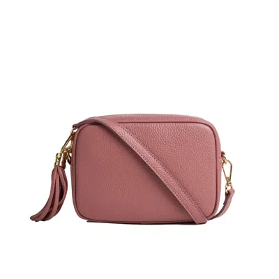Betsy & Floss Women's Pink / Purple Verona Crossbody Tassel Antique Pink Bag With Light Pink Leopard Strap In Pink/purple