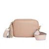 Betsy & Floss Women's Pink / Purple Verona Crossbody Tassel Blush Bag With Pastel Pink Strap In Pink/purple