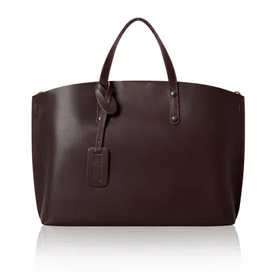 Betsy & Floss Women's Positano Leather Handbag In Red Plum