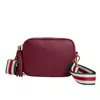 Betsy & Floss Women's Red Verona Crossbody Burgundy Tassel Bag With Green Stripe Strap In Red