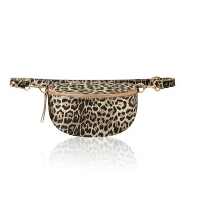 Betsy & Floss Women's Silver Licata Leopard Print Crossbody Bag -light Leopard