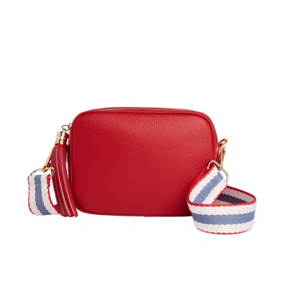 Betsy & Floss Women's Verona Crossbody Red Tassel Bag With Nautical Strap