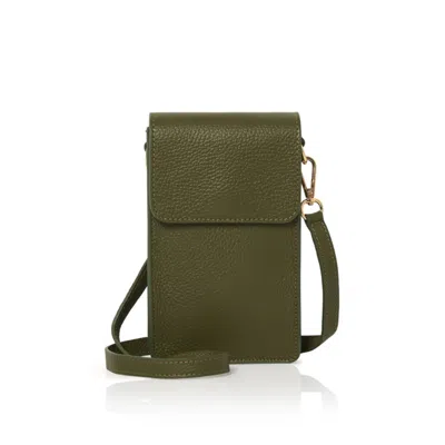 Betsy & Floss Women's Vico Small Crossbody Bag In Olive Green In Gray
