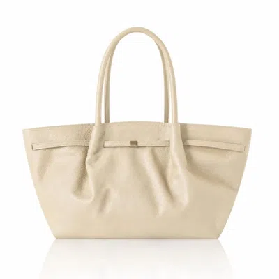 Betsy & Floss Women's White Perugia Leather Tote Bag In Cream