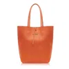 Betsy & Floss Women's Yellow / Orange Milan Tote In Burnt Orange With Silver Hardware In Yellow/orange
