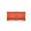 Betsy & Floss Women's Yellow / Orange Small Clutch Purse Or Glasses Case In Burnt Orange