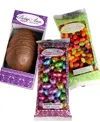 Betsy Ann Chocolates Easter Jelly Beans, Milk Chocolate Foil Eggs Peanut Butter Meltaway Egg Bundle, 3 Piece Set In No Color
