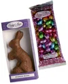 Betsy Ann Chocolates Easter Milk Chocolate Foil Eggs Standing Bunny Bundle, 2 Piece Set In No Color