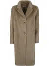Betta Corradi 2 Bottons Coat In Nude & Neutrals