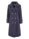 Betta Corradi Buttoned Coat In Blue