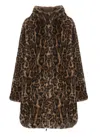 Betta Corradi Faux Fur Reversible Coat In Animal Print