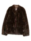 Betta Corradi Faux Fur Jacket In Black