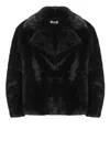 Betta Corradi Synth Fur Coat In Black