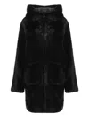 Betta Corradi Hooded Faux-fur Coat In Black