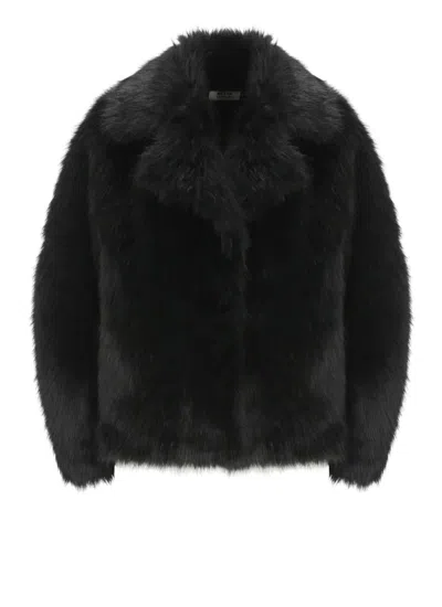 Betta Corradi Peak-lapel Coat In Black