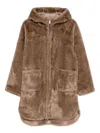 Betta Corradi Hooded Oversized Jacket In Brown