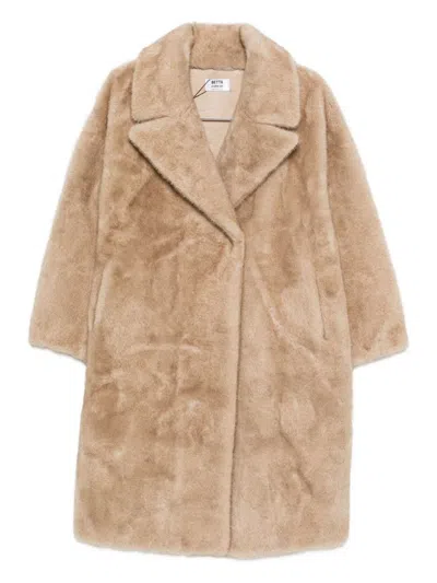 Betta Corradi Faux Fur Jacket In Neutral