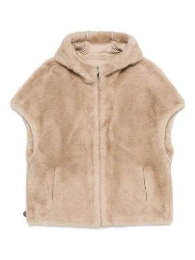 Betta Corradi Zip-up Waistcoat In Neutral