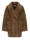 Betta Corradi Faux Fur Coat In Brown