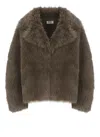 Betta Corradi Synth Fur Coat In Brown