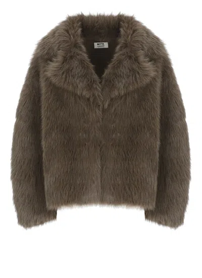 Betta Corradi Synth Fur Coat In Multi