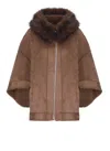 Betta Corradi Reversible Synthetic Leather Coat In Brown