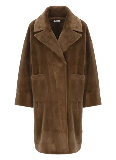 Betta Corradi Double-breasted Faux-fur Coat In Multi