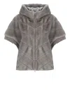 Betta Corradi Synthetic Fur Jacket In Gray