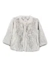 Betta Corradi Open-front Faux-fur Jacket In Multi