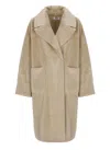 Betta Corradi Faux Fur Coat In Neutral