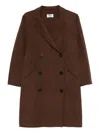 Betta Corradi Double-breasted Coat In Brown