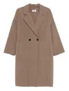 Betta Corradi Double-breasted Coat In Neutral