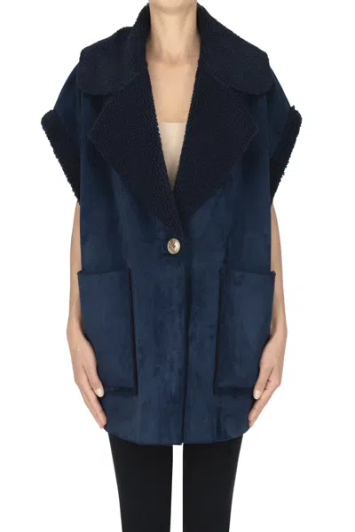 Betta Corradi Eco-shearling Gilet In Blue