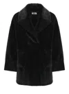 Betta Corradi Faux Fur Coat In Black