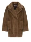 Betta Corradi Faux Fur Coat In Brown