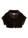 Betta Corradi Faux Fur Cropped Jacket In Brown
