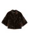 Betta Corradi Faux Fur Jacket In Brown