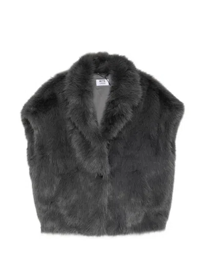 Betta Corradi Faux-fur Gilet In Gray