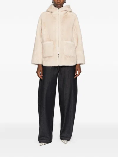 Betta Corradi Faux-fur Hooded Jacket In Blue