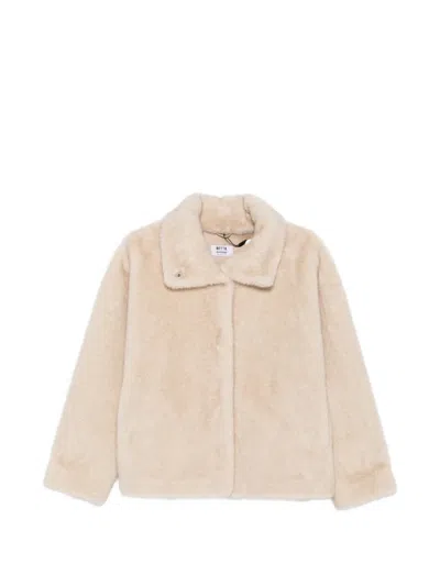 Betta Corradi Faux-fur Jacket In Neutral