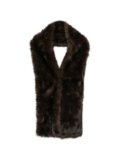 Betta Corradi Faux-fur Scarf In Brown