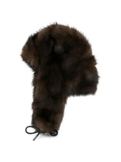 Betta Corradi Hooded Hat In Brown