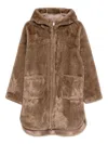 Betta Corradi Hooded Oversized Jacket In Brown